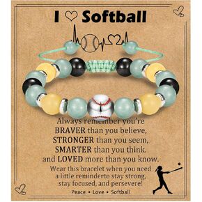 EPIRORA Softball Gifts for Girls, Softball Bracelet Gifts for Girls 8-12, Birthday Graduation Gifts for Teen Girls Daughter Granddaughter Sister Niece Friend Softball Players