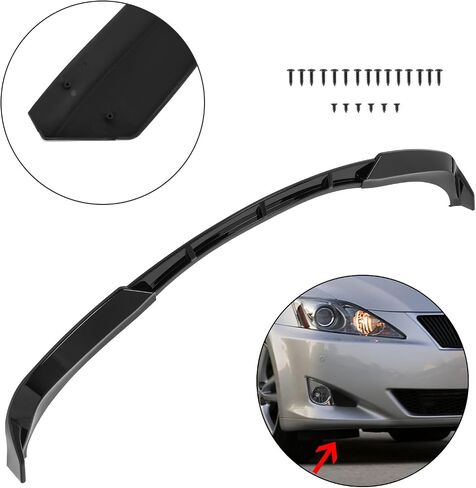 FINDAUTO PP Front Bumper Lip STP-Style Fit for 2006-2008 For Lexus For IS250 IS350 Base Front Lip Spoiler in Saudi Arabia