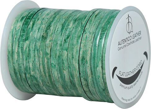 حبل مسطح لصنع القلائد والأساور والمجوهرات، حبل مضفر من جلد البقر الأصلي لأربطة الأحذية والحرف اليدوية (رمادي عتيق، 3 مم) in Kuwait