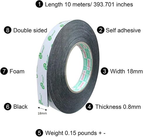 A + + Car Molding Emblem Tape Automotive Double Sided Heavy Duty Extreme Super Strong Sticky Auto Attachment Waterproof Weatherproof Wearherstrip Adhesive Mounting Exterior Interior in Saudi Arabia