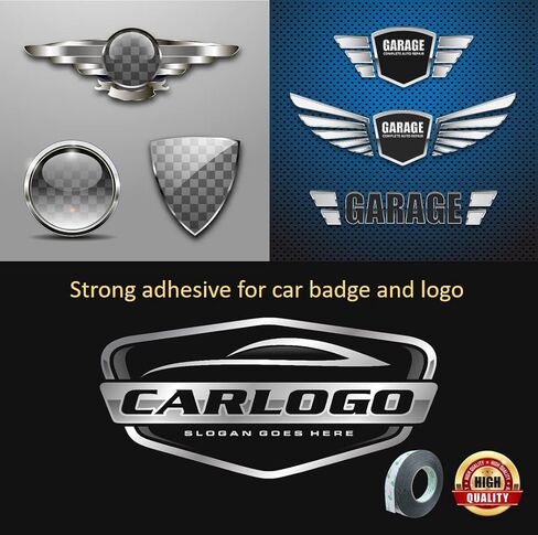 A + + Car Molding Emblem Tape Automotive Double Sided Heavy Duty Extreme Super Strong Sticky Auto Attachment Waterproof Weatherproof Wearherstrip Adhesive Mounting Exterior Interior in Saudi Arabia