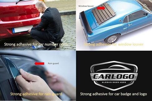 A + + Car Molding Emblem Tape Automotive Double Sided Heavy Duty Extreme Super Strong Sticky Auto Attachment Waterproof Weatherproof Wearherstrip Adhesive Mounting Exterior Interior in Saudi Arabia