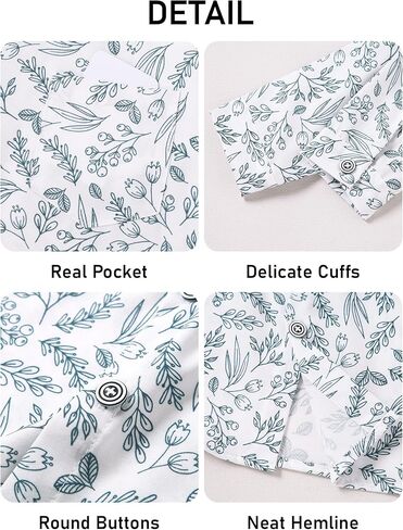 YALLET Boys Long Sleeve Shirts Button Down Print Dress Wedding Outfits Formal Casual Clothes with Bow Tie 5-10T in Saudi Arabia
