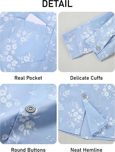 YALLET Boys Long Sleeve Shirts Button Down Print Dress Wedding Outfits Formal Casual Clothes with Bow Tie 5-10T in Saudi Arabia