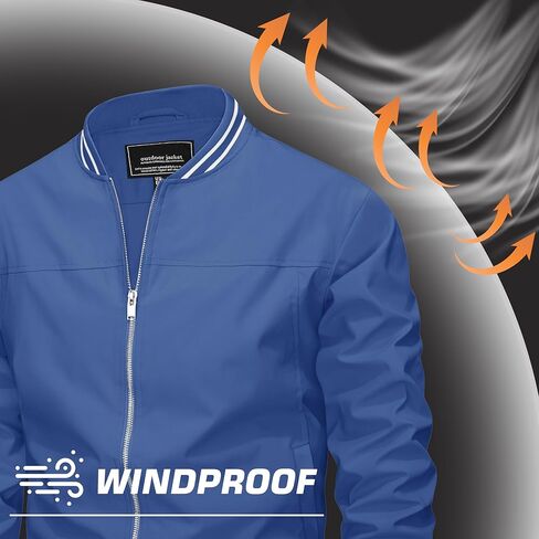 جاكيت بومبر رجالي من MAGNIVIT للربيع والخريف خفيف الوزن وخفيف الوزن in Kuwait