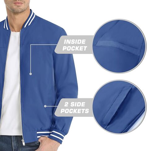 جاكيت بومبر رجالي من MAGNIVIT للربيع والخريف خفيف الوزن وخفيف الوزن in Kuwait