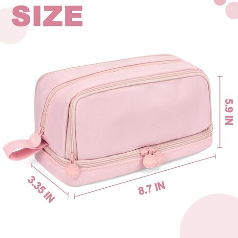 large capacity pencil case aesthetic pink pencil pouch school supplies for girls big pencils case for teen girls extra large special pen bag pencil bags with zipper pen cases for adults ,student(Pink) in Saudi Arabia