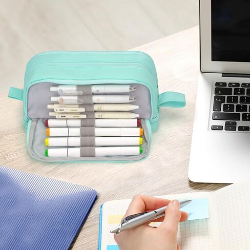 large capacity pencil case aesthetic pink pencil pouch school supplies for girls big pencils case for teen girls extra large special pen bag pencil bags with zipper pen cases for adults ,student(Pink) in Saudi Arabia