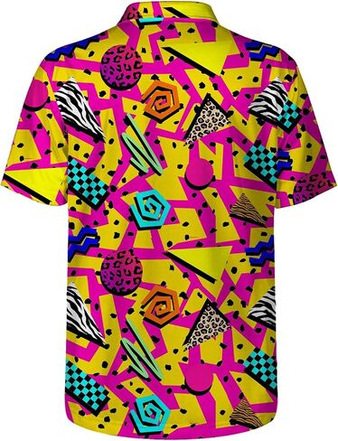 Funny Golf Shirts for Men,Funny Golf Polos for Men Short Sleeve,Mens 70s 80s Outfit Funny Hawaiian Golf Shirt in Saudi Arabia