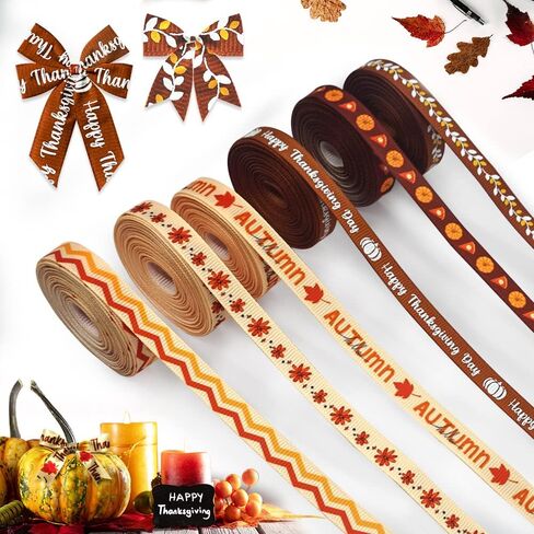 6 لفات من أشرطة الهالوين Grosgrain لتغليف الهدايا، أشرطة برتقالية سعيدة للهالوين لتزيين حفلات DIY، 0.4 بوصة/0.9 بوصة × 5 ياردات شريط أسود شبح اليقطين لتغليف الهدايا لوازم الحرف الخريفية in Saudi Arabia
