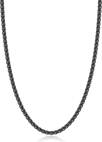 Jewlpire Italian Silver Wheat Chain/14k Gold Chain Necklace for Men, 2.5mm 3mm Chains for Men, Stainless Steel Necklace Chains for Men and Women, Mens Chain Necklace 16 18 20 22 24 26 Inch in Saudi Arabia