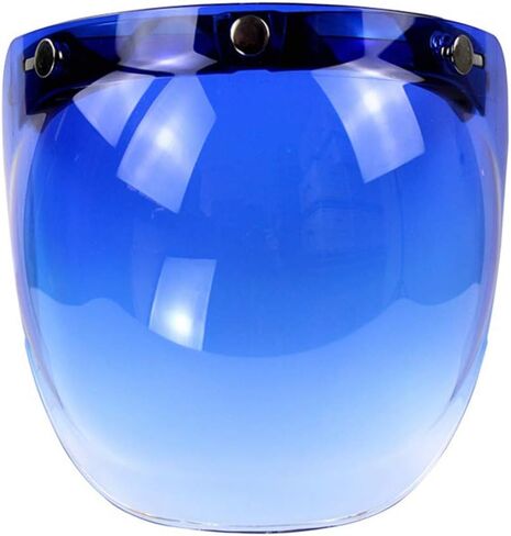 عدسة Gigicloud Flip Up Down Shield Visor Lens، ريترو 3-Snap واقي من الشمس واقي من الشمس فقاعة ميرو لخوذات الوجه للدراجات النارية، كهرماني in Kuwait