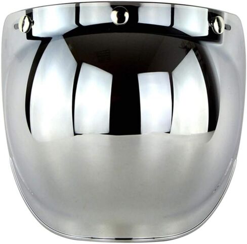 عدسة Gigicloud Flip Up Down Shield Visor Lens، ريترو 3-Snap واقي من الشمس واقي من الشمس فقاعة ميرو لخوذات الوجه للدراجات النارية، كهرماني in Kuwait