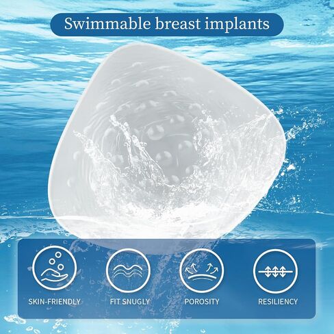 Mastectomy Breast Prosthesis,Silicone Breast Form Swim Concave Bra Insert Enhancer Pad Transparent One Piece in Saudi Arabia
