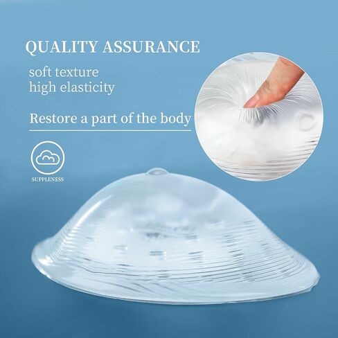 Mastectomy Breast Prosthesis,Silicone Breast Form Swim Concave Bra Insert Enhancer Pad Transparent One Piece in Saudi Arabia