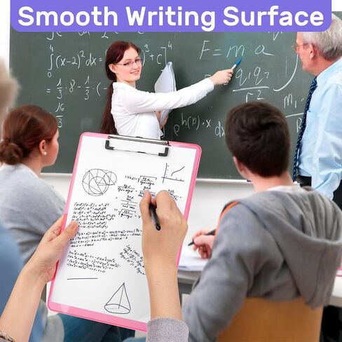 Plastic Clipboards A4/Letter Size 8.5x11 Clear Colored Clip Boards Hanging Hard Board with Low Profile Clip for Outdoors Indoors Painting Note-Taking Writing Pads Document Storage 6 Pack in Saudi Arabia