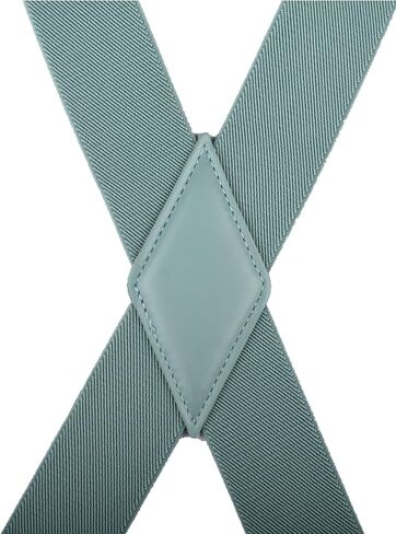 Mens Suspenders X Back Adjustable 1.4'' Wide with Heavy Duty Clips in Saudi Arabia