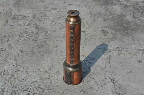16 inch Handheld Brass Antique Telescope with Wooden Box - Pirate Navigation Collectible Item in Saudi Arabia