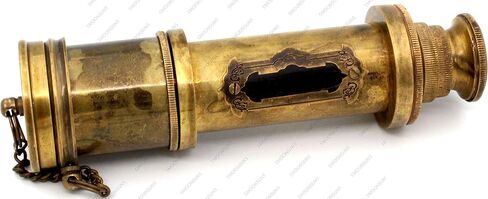 تلسكوب القراصنة النحاسي، تلسكوب مزخرف أحادي العين قابل للطي مع بصريات زجاجية للسفر كهدية، والمشي لمسافات طويلة، والصيد، والملاحة بدقة عالية، مع غطاء ولمسة نهائية من كوماندو أنتيك in Kuwait