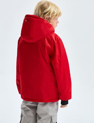 GEMYSE Boy's Waterproof Ski Snow Jacket Hooded Fleece Windproof Winter Jacket in Kuwait