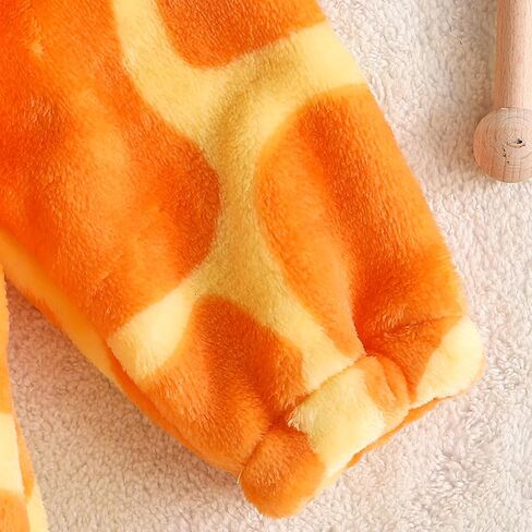 Infant Boy Girl Halloween Animal Costume Newborn Baby Flannel Hooded Rompers Fall Winter Long Sleeve Fleece Bodysuit in Kuwait