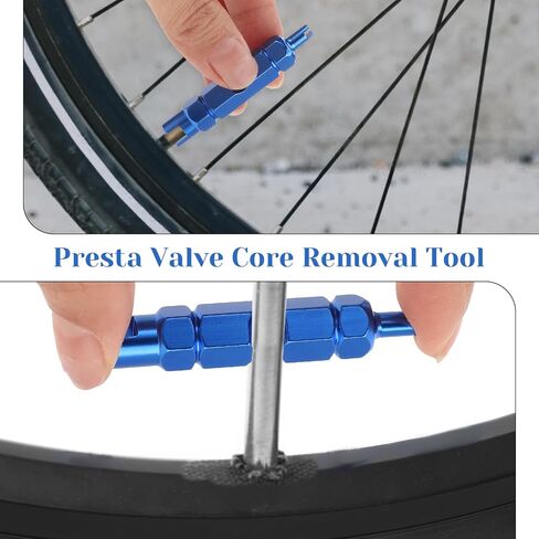 2Pcs Valve Stem Removal Tool Set, Presta & Schrader Valve Core Removal Tool, No Scratch Tire Valve Stem Puller Tool Bike Valve Core Repair Tool Stainless Steel Car Tire Repair Install Tool(Red) in Saudi Arabia