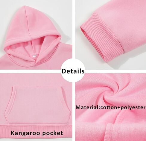 Boys 2 Pieces Sweatsuits Pullover Hoodie and Sweatpants Girls Fashion Tracksuit Set Birthday Gift for Kids in Kuwait