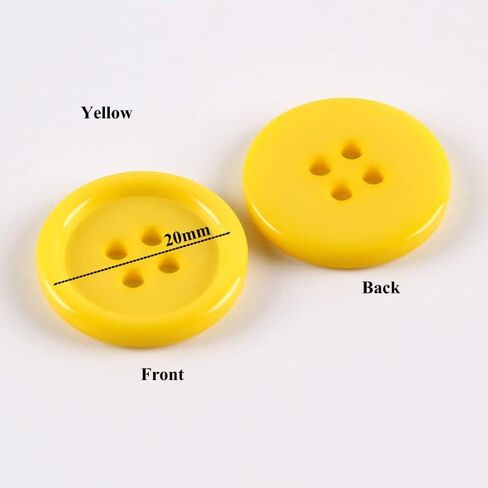 AKOAK 50 Pcs/Set 20mm DIY Button Colorful Candy Color Four-Eye Children's Clothing Buckle Work Clothes Button (Light Blue) in Saudi Arabia