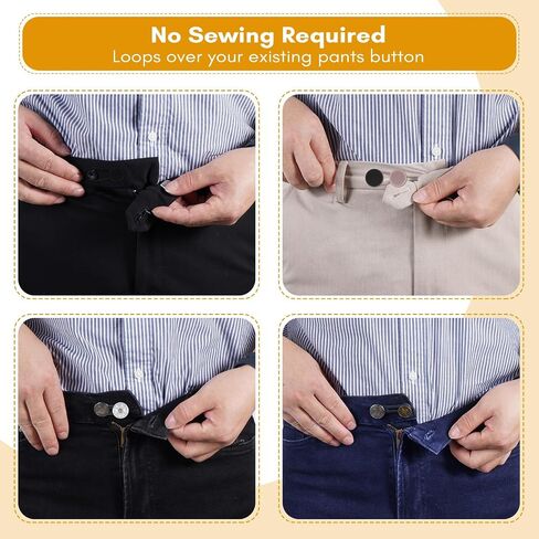 Reaven 28 Pcs Pants Button Extender, 5 Sizes Button Extenders for Jeans, No Sewing Instant Waistband Extenders for Pants, Pant Extenders for Jeans, Pants Extender for Women Men 1-1.8 Inches in Saudi Arabia