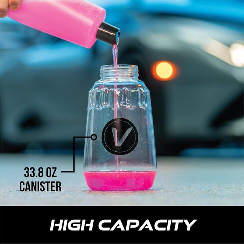 VIKING Professional Foam Cannon for Car, Adjustable Spray Nozzle, 1 Liter Soap Canister, 1/4" Quick Connect Plug for Pressure Washer and Car Detailing Kit in Saudi Arabia