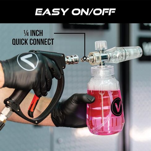 VIKING Professional Foam Cannon for Car, Adjustable Spray Nozzle, 1 Liter Soap Canister, 1/4" Quick Connect Plug for Pressure Washer and Car Detailing Kit in Saudi Arabia