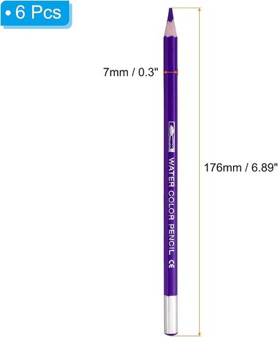 PATIKIL Watercolor Pencil, 6Pcs Water Soluble Pencils for Blending, Coloring, Sketch Drawing, Painting, Gold in Saudi Arabia