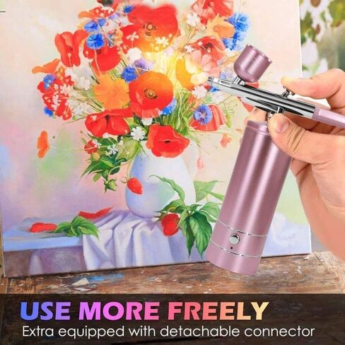 Aepto Airbrush for Nails Cordless Portable Airbrush Kit with Compressor 2 Levels 36 Psi High Pressure Rechargeable Air Brush Machine with 0.3mm Nozzle for Nail Art, Makeup, Painting, Cake Decor in Saudi Arabia