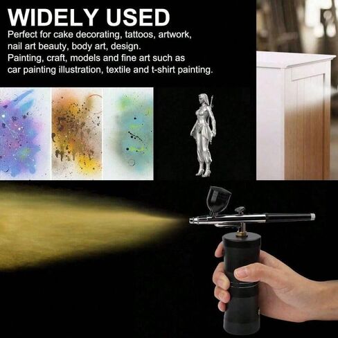 Aepto Airbrush for Nails Cordless Portable Airbrush Kit with Compressor 2 Levels 36 Psi High Pressure Rechargeable Air Brush Machine with 0.3mm Nozzle for Nail Art, Makeup, Painting, Cake Decor in Saudi Arabia