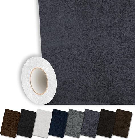 Fabric Repair Patch, Large Repair Tape, Self-Adhesive Linen Patches for Furniture, Sofa, Car Interior, Shoes, Hand Bag, Clothing (Grey, 3.5X79 Inch) in Kuwait