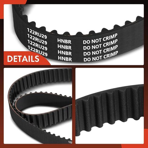 A-Premium Engine Timing Belt Compatible with Chrysler Cirrus 2000, Neon 2000-2002 & Dodge Neon Stratus 1995-2005, SX 2.0 2003-2005 & Plymouth Breeze 1996-2000, Neon 1995-2001, 2.0L - Replace# 4667606 in Saudi Arabia