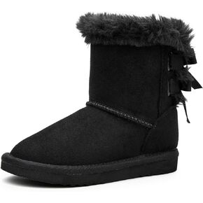 EasyStar Kids' Classic Bow-Tie Warm Fur Mid-Calf Snow Boots for Girls and Boys in Kuwait