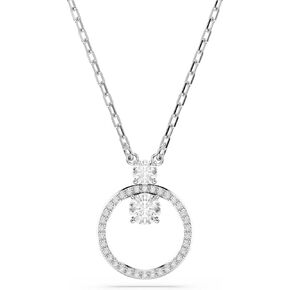 SWAROVSKI Constella Pendant, Pavé, Round Cut, Clear, Rhodium Finished