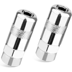 2pcs Grease Gun Couplers, Grease Gun Nozzle Tip Steel High Pressure Grease Gun Hoses Connector Replacement 1/8 NPT Thread Grease Nipples Ends Fittings Accessories