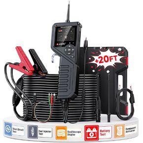 ANCEL PB600 Power Circuit Probe Tool with Battery, Relay, Injector Test, 12-24V Electrical Short Open Circuit Finder, Automotive Circuit Tester, Power Circuit Probe Tester & 30FT Long Cable
