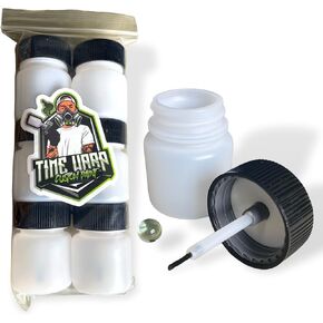 LiME LiNE (1oz Automotive Touch up Bottles Paint Saver Storage Container (6 Pack) Bonus TiME WARP Custom Paint die cut sticker included