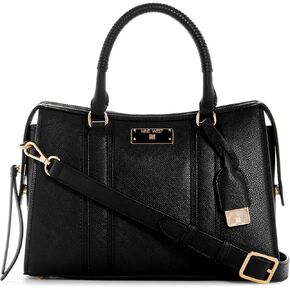 Nine West Brodie Box Satchel, Black in Kuwait
