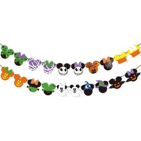 Mouse Inspired Halloween Garland Banner Mouse Halloween Decorations for Mouse Theme Halloween Party Birthday Party Decorations
