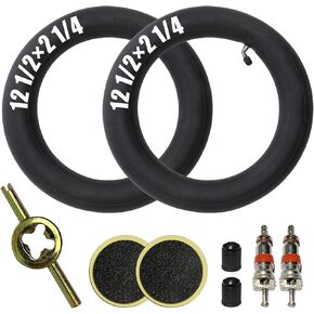 12 1/2 x 2 1/4 Inner Tubes (12.5 x 2.25) 2 pack fit for Pocket Bikes, Mini Bikes, Gas Scooters, Electric Scooters, Mobility Scooters