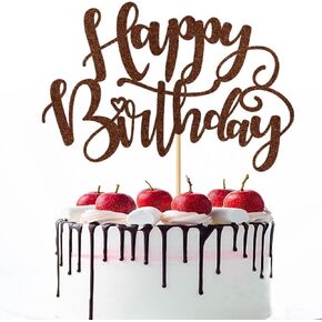 غلاف كعكة عيد ميلاد سعيد لامع مصنوع يدويًا، زينة كعكة عيد الميلاد، لوازم تزيين حفلات الذكرى السنوية/عيد الميلاد (قوس قزح) in Kuwait