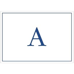 Caspari Navy Embossed Initials Boxed Note Cards in Letter C, 8 Note Cards & Envelopes