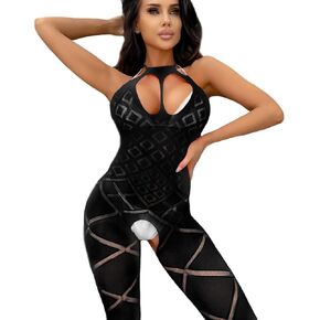 Mom & myaboys إمرأة ليوبارد نمط شبكة صيد السمك بوديستوكينج حجم كبير Crotchless ارتداءها جوارب مثيرة ملابس نوم ناعمة الملابس الداخلية