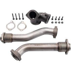 TRQ Right Turbo Up-pipe Kit Compatible with 1995-2003 Ford 1996-2004 International