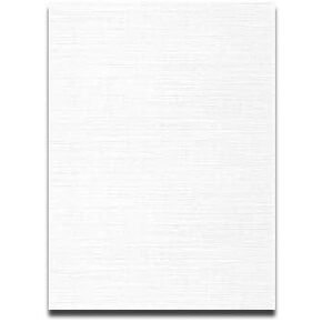 Linen 8.5 x 11 Card Stock - Solar White - 80lb Cover - 250 PK