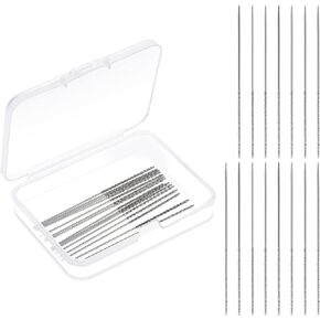 15 حزمة Snag Nab It Tool إبرة إصلاح Snag 0.03 × 2.36 بوصة أداة إصلاح Snag Repair Knits وأداة منسوجة مع حقيبة جلدية حرفية خياطة إبرة للملابس المنسوجة من القماش